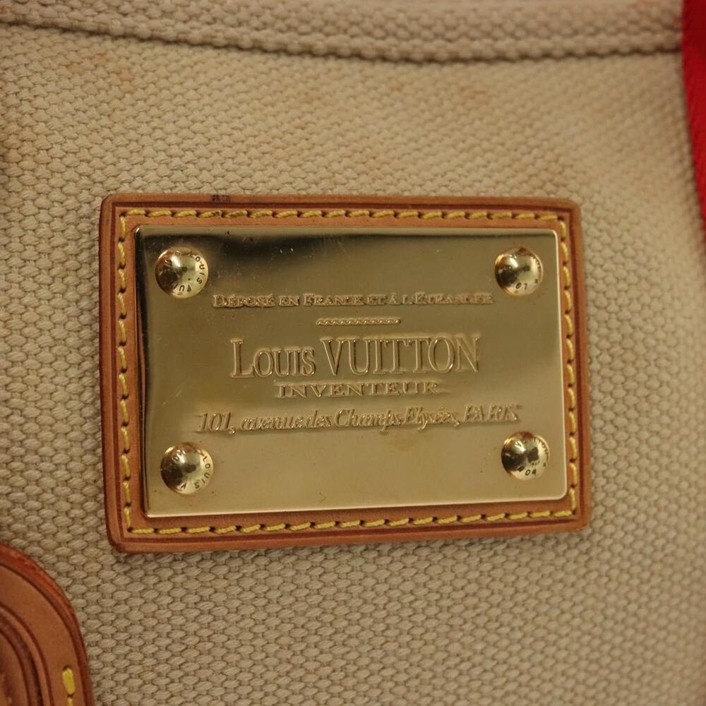 LOUIS VUITTON Antigua Cabas MM Tote Bag Beige Red M40035 - Picture 16 of 16